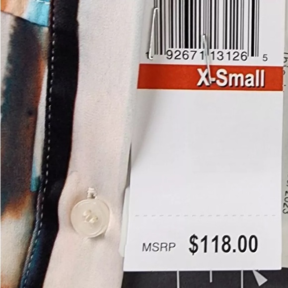 NWT [Lysse] Pastel Mandarin Neck Pocketed Split Hem Tunic Top Women’s Size XS - Picture 10 of 10